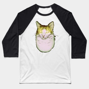 spooky scary glowing eyes hover cat cryptid meme Baseball T-Shirt